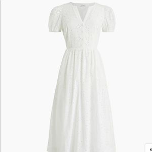 Eyelet Puff Sleeve Dress